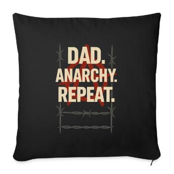 Punk Dad Alternative Paternity Rebellious - Sofa pillowcase 17,3'' x 17,3'' (45 x 45 cm) - black - Front