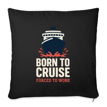 Cruise Addict Funny Cruise Loyalty Ocean - Housse de coussin décorative 45 x 45 cm - noir - Devant