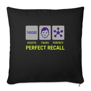 Memory Athlete Mnemonic Brain Training Mental - Sofa pillowcase 17,3'' x 17,3'' (45 x 45 cm) - black - Front