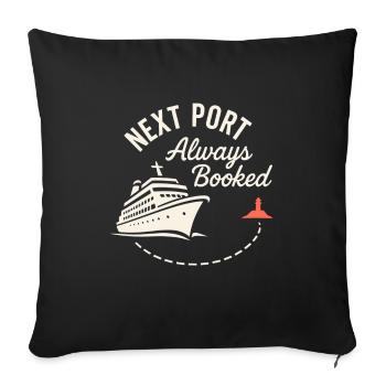 Cruise Addict Funny Cruise Loyalty Ocean - Housse de coussin décorative 45 x 45 cm - noir - Devant