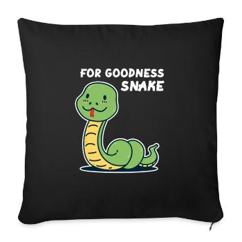 Pour les fans de Goodness Snake Sweet Snake Snake - Housse de coussin décorative 45 x 45 cm - noir - Devant