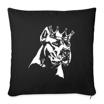 DOGO ARGENTINO chien chien - Housse de coussin décorative 45 x 45 cm - noir - Devant