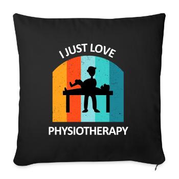 Physiotherapist Humorous Gift Saying Funny - Sofa pillowcase 17,3'' x 17,3'' (45 x 45 cm) - black - Front