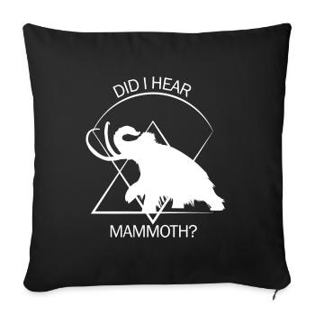 Drôle de mammouth Âge de pierre Conception de l’âge de glace Préhistorique - Housse de coussin décorative 45 x 45 cm - noir - Devant