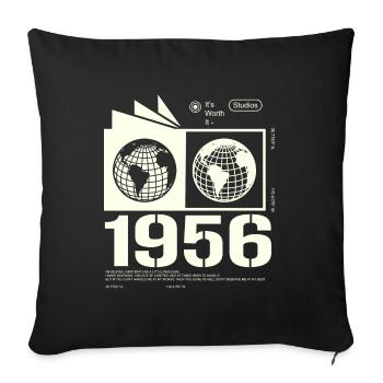 Vintage 1956 Retro Birthday Gift 1956 - Sofa pillowcase 17,3'' x 17,3'' (45 x 45 cm) - black - Front