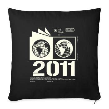 Vintage 2011 Retro Birthday Gift 2011 - Sofa pillowcase 17,3'' x 17,3'' (45 x 45 cm) - black - Front