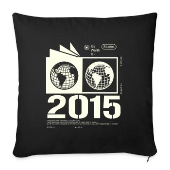Vintage 2015 Retro Birthday Gift 2015 - Sofa pillowcase 17,3'' x 17,3'' (45 x 45 cm) - black - Front