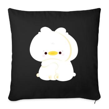 Couple de canards - Housse de coussin décorative 45 x 45 cm - noir - Devant