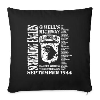 AVM 101st Airborne Market Garden 1944 Holland 506 - Sofa pillowcase 17,3'' x 17,3'' (45 x 45 cm) - black - Front