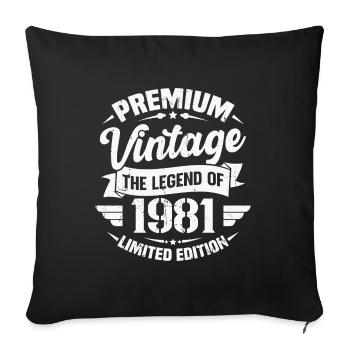 Vintage 1981 Édition Limitée - Housse de coussin décorative 45 x 45 cm - noir - Devant