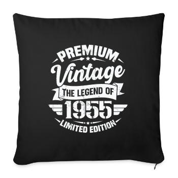 Jahrgang 1955 Limited Edition - Sofakissenbezug 45 x 45 cm - Schwarz - Vorne