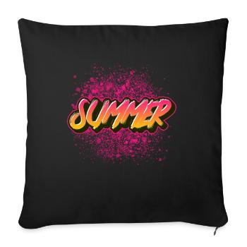 Été d’été - Housse de coussin décorative 45 x 45 cm - noir - Devant