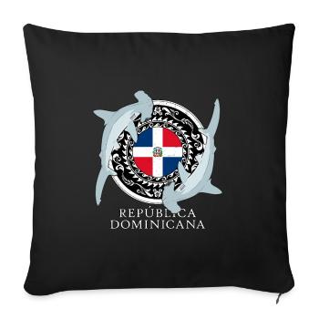 Requins-marteaux République dominicaine - Housse de coussin décorative 45 x 45 cm - noir - Devant