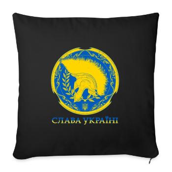 Slava Ukraini Слава Україні - Housse de coussin décorative 45 x 45 cm - noir - Devant