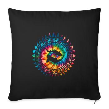 Zebra Shark and Whitetip Reef Shark - Sofa pillowcase 17,3'' x 17,3'' (45 x 45 cm) - black - Front
