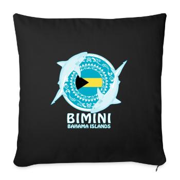 Bimini Bull Shark - Sofa pillowcase 17,3'' x 17,3'' (45 x 45 cm) - black - Front