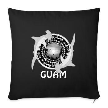Guam Hammerhead Shark - Sofa pillowcase 17,3'' x 17,3'' (45 x 45 cm) - black - Front