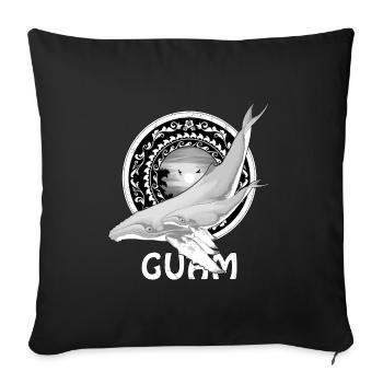 Guam Buckelwal - Sofakissenbezug 45 x 45 cm - Schwarz - Vorne