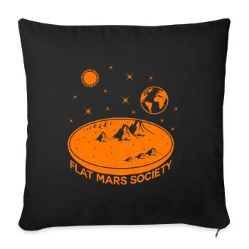 Flat Mars Society Graphic - Sofa pillowcase 17,3'' x 17,3'' (45 x 45 cm) - black - Front