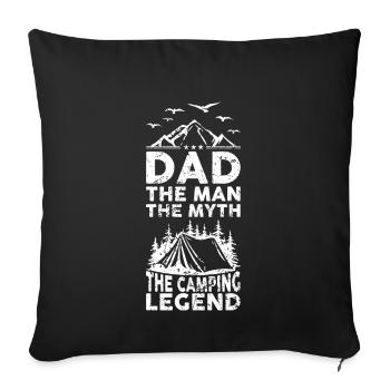 Dad The Man The Myth - Sofa pillowcase 17,3'' x 17,3'' (45 x 45 cm) - black - Front