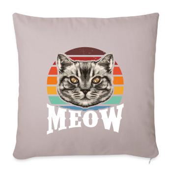 Meow - Sofakissenbezug 45 x 45 cm - helles Taupe - Vorne