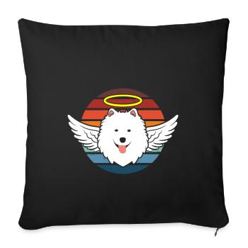 Angelhound Rétro - Housse de coussin décorative 45 x 45 cm - noir - Devant