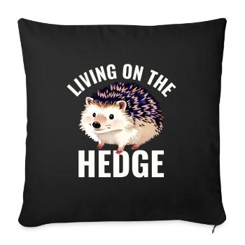 Life on the Hedge T-Shirt - Sofa pillowcase 17,3'' x 17,3'' (45 x 45 cm) - black - Front