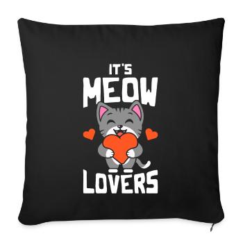 Ce sont des amateurs de miaulements - Housse de coussin décorative 45 x 45 cm - noir - Devant