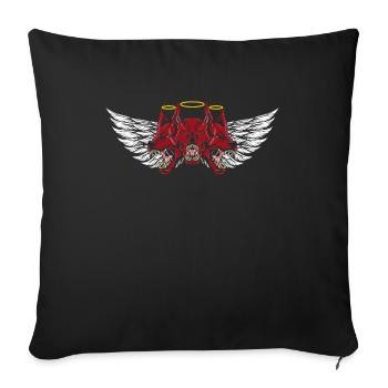 Three-Headed Devil Hound T-Shirt - Sofa pillowcase 17,3'' x 17,3'' (45 x 45 cm) - black - Front