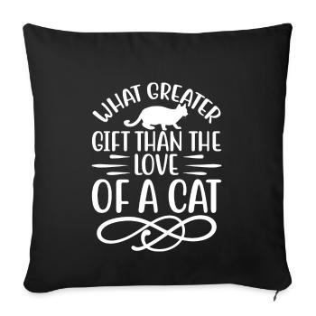 What a bigger gift - Sofa pillowcase 17,3'' x 17,3'' (45 x 45 cm) - black - Front