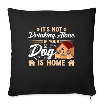 Il ne se boit pas seul - Housse de coussin décorative 45 x 45 cm - noir - Devant