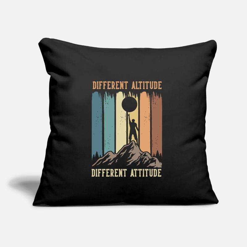 Altitude différente, attitude différente Housse de coussin décorative 45 x 45 cm