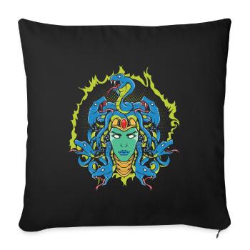 Medusa's Head - Sofa pillowcase 17,3'' x 17,3'' (45 x 45 cm) - black - Front