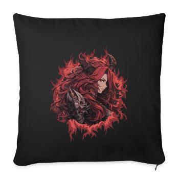 The Dragon Woman - Sofa pillowcase 17,3'' x 17,3'' (45 x 45 cm) - black - Front
