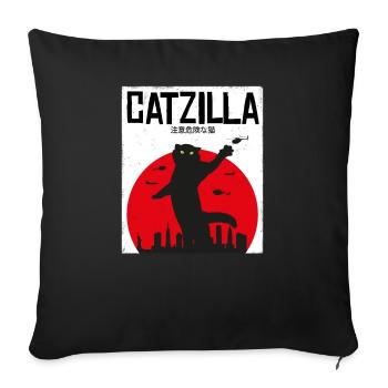 Catzilla Cats Cats Hangover Kitten Gift - Housse de coussin décorative 45 x 45 cm - noir - Devant