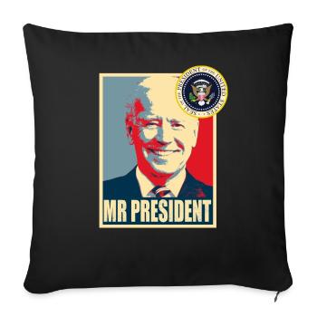 POTUS Joe Biden - Mr President Joe Biden - Sofa pillowcase 17,3'' x 17,3'' (45 x 45 cm) - black - Front