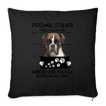Boxer - Sofakissenbezug 45 x 45 cm - Schwarz - Vorne