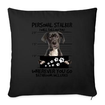 German Mastiff - Sofa pillowcase 17,3'' x 17,3'' (45 x 45 cm) - black - Front