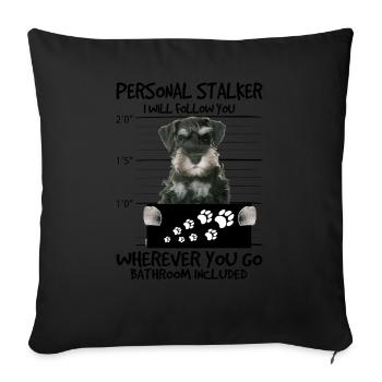 Schnauzer - Sofa pillowcase 17,3'' x 17,3'' (45 x 45 cm) - black - Front