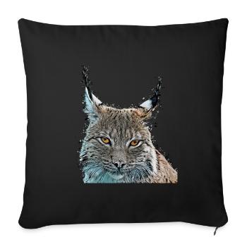Luchs - Sofakissenbezug 45 x 45 cm - Schwarz - Vorne