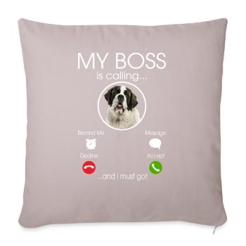 St. Bernard my Boss - Sofa pillowcase 17,3'' x 17,3'' (45 x 45 cm) - light taupe - Front