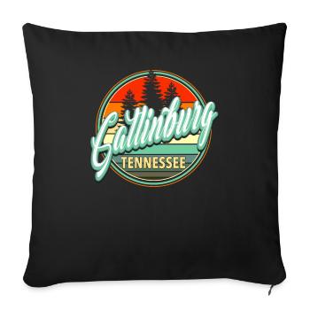 Gatlinburg Tennessee - Sofa pillowcase 17,3'' x 17,3'' (45 x 45 cm) - black - Front