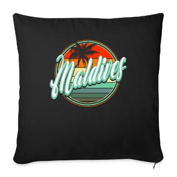Summer Beach Holiday - Maldives - Sofa pillowcase 17,3'' x 17,3'' (45 x 45 cm) - black - Front
