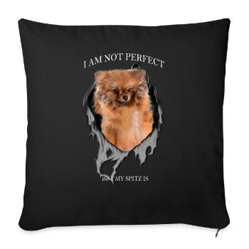 Mon Spitz est parfait - Housse de coussin décorative 45 x 45 cm - noir - Devant