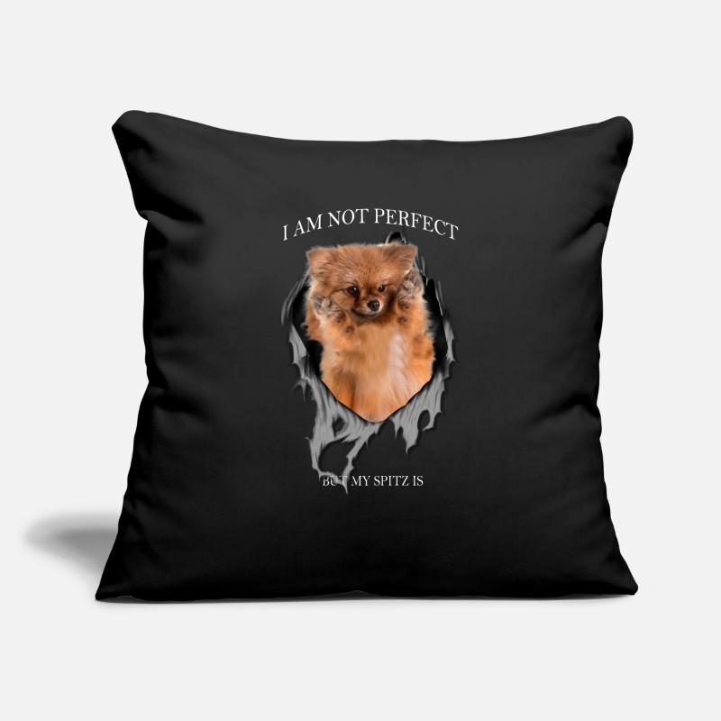 Mon Spitz est parfait Housse de coussin décorative 45 x 45 cm
