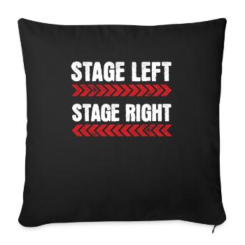 Scène Gauche Scène Droite pour les fans de musique - Housse de coussin décorative 45 x 45 cm - noir - Devant