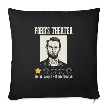Theater Terrible Would Not Recommend - Sofa pillowcase 17,3'' x 17,3'' (45 x 45 cm) - black - Front