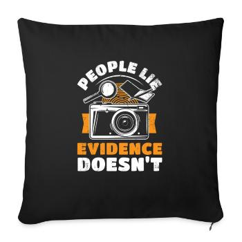People Lie Proof Not For All - Sofa pillowcase 17,3'' x 17,3'' (45 x 45 cm) - black - Front