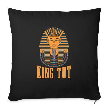 King Tut Design For All Egyptians - Sofa pillowcase 17,3'' x 17,3'' (45 x 45 cm) - black - Front