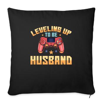 Ascend to husband for bride and - Sofa pillowcase 17,3'' x 17,3'' (45 x 45 cm) - black - Front